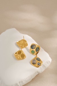 colored stone earrings