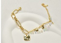 18k gold electroplated necklace